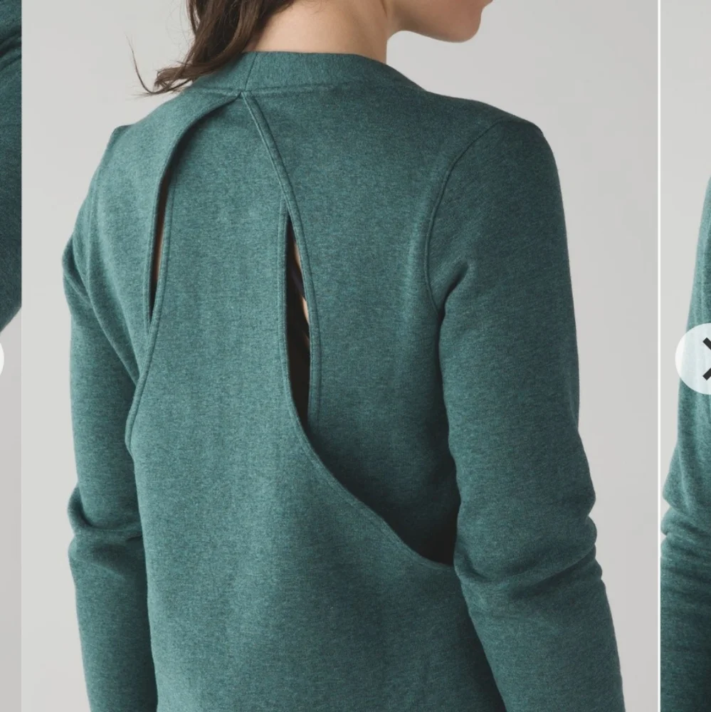 Lululemon &go Endeavor Long Sleeve Heathered Deep Green - Picture 3 of 12